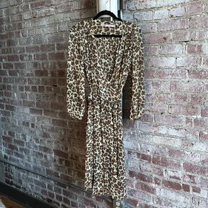 Calypso Christiane Celle Silk Leopard Wrap Dress